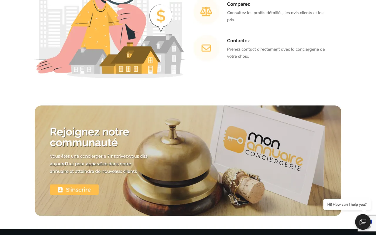 Encadré « Rejoignez notre communauté » pour les conciergeries